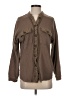 Unbranded 100% Polyester Brown Long Sleeve Blouse Size XS - photo 1