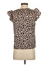 Shein Tan Short Sleeve Blouse Size S - photo 2
