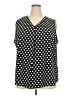 Assorted Brands Polka Dots Black Sleeveless Blouse Size 3X - photo 1