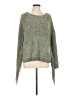Bibi 100% Polyester Tweed Green Pullover Sweater Size L - photo 1
