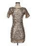 Molly Bracken 100% Polyester Metallic Silver Cocktail Dress Size XS - photo 1