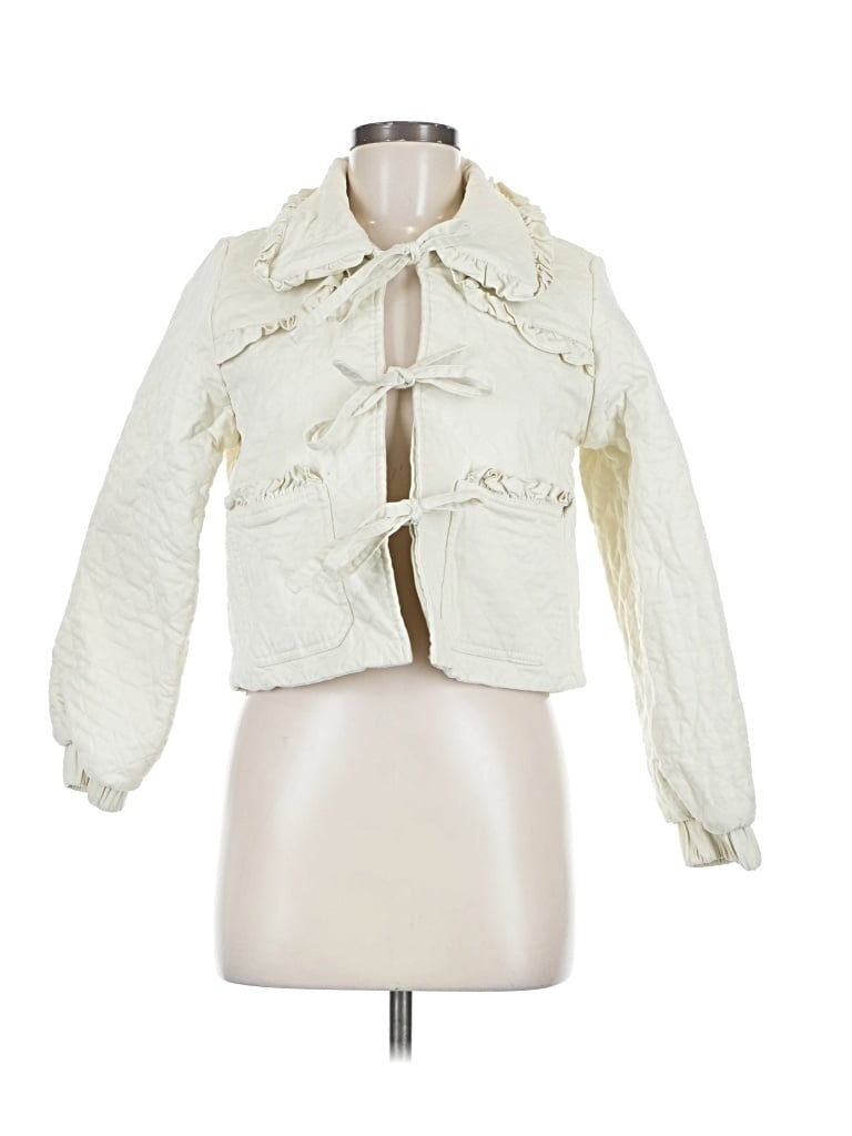 Pre-owned Avec Les Filles Jacket In White