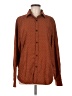 Shein 100% Polyester Polka Dots Brown Long Sleeve Blouse Size M - photo 1
