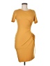 Minette Solid Yellow Cocktail Dress Size M (estimated) - photo 1