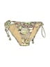 Assorted Brands Paisley Yellow Green Swimsuit Bottoms Size 4 - photo 1