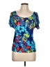 Joyce Leslie Floral Blue Short Sleeve T-Shirt Size L - photo 1
