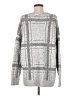 Treasure & Bond Plaid Silver Pullover Sweater Size M - photo 2