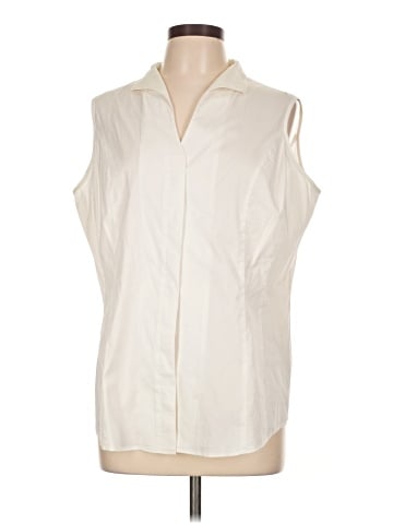 misook Sleeveless Button-Down Shirt (view 1)
