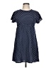 Unbranded 100% Polyester Polka Dots Blue Casual Dress Size 12 - photo 1