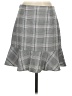 Ann Taylor LOFT Plaid Gray Casual Skirt Size 2 - photo 2