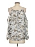 Astr 100% Polyester Silver Sleeveless Blouse Size S - photo 2