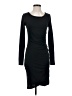 Leith Solid Black Casual Dress Size S - photo 1