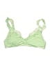 J.Crew Stripes Green Swimsuit Top Size L - photo 1