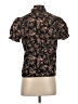 Shein 100% Polyester Floral Black Short Sleeve Blouse Size 4 - photo 2