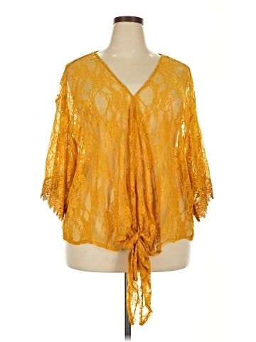 Polly & Esther 3/4 Sleeve Blouse (view 1)