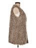 Umgee 100% Polyester Tan Faux Fur Vest Size 8 - photo 4