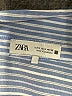 Zara 100% Cotton Stripes Blue Long Sleeve Button-Down Shirt Size S - photo 7