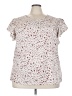 Shein Curve Hearts Ivory Short Sleeve Blouse Size 20 Plus (4) - photo 1