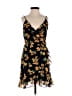 Topshop 100% Polyester Floral Black Cocktail Dress Size 2 - photo 1