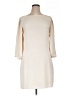 Halston Heritage 100% Polyester Solid Ivory Casual Dress Size 12 - photo 1