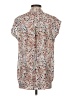 Pleione Floral Ivory Short Sleeve Blouse Size XS - photo 2