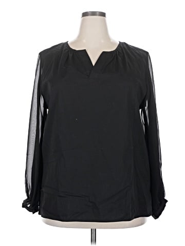H By Halston Long Sleeve Blouse (view 1)