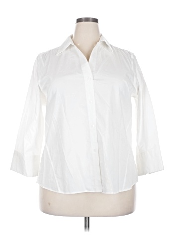 Foxcroft 3/4 Sleeve Button-Down Shirt (view 1)