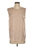 Ann Taylor 100% Polyester Tan Sleeveless Top Size S - photo 1