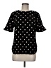 Ann Taylor Polka Dots Black Short Sleeve Blouse Size M - photo 1