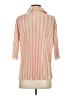 Jess Lea Stripes Yellow 3/4 Sleeve Button-Down Shirt Size S - photo 2