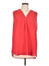 Pleione 100% Polyester Red Sleeveless Blouse Size L - photo 1