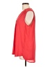 Pleione 100% Polyester Red Sleeveless Blouse Size L - photo 5