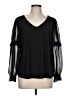 Maurices Black Long Sleeve Blouse Size L - photo 1