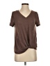 Bobeau Brown Short Sleeve Top Size S - photo 1