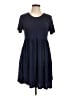 Acting Pro Solid Blue Casual Dress Size L - photo 1