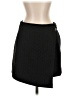 The Cue by Cher Qu 100% Wool Chevron-herringbone Black Wool Skirt Size S - photo 1