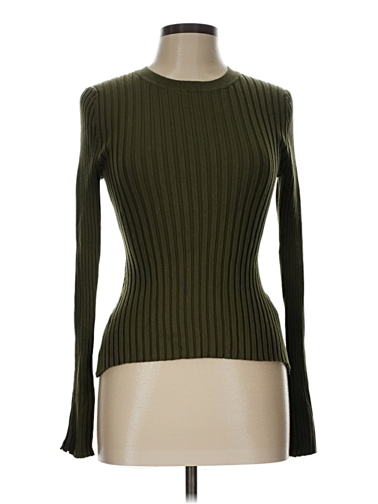 Pre-owned Quince Turtleneck Sweater In Green