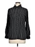 Elementz Stripes Black Long Sleeve Blouse Size L (petite) - photo 1