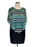 En Focus Studio Stripes Teal Casual Dress Size 14 - photo 1
