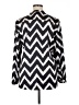 Chico's Chevron-herringbone Silver Long Sleeve Blouse Size L - photo 2
