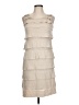 Uterque Solid Ivory Cocktail Dress Size L - photo 1