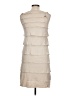 Uterque Solid Ivory Cocktail Dress Size L - photo 2
