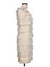 Uterque Solid Ivory Cocktail Dress Size L - photo 4