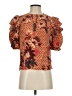 Ulla Johnson 100% Silk Orange Brown Short Sleeve Silk Top Size 2 - photo 1