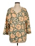 Assorted Brands Orange 3/4 Sleeve Blouse Size XS - photo 1