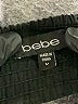 Bebe 100% Polyester Solid Black Romper Size M - photo 4