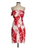 Unbranded 100% Rayon Tropical Red Cocktail Dress Size XXS (estimated) - photo 1