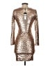 BCBGMAXAZRIA Metallic Gold Cocktail Dress Size XXS - photo 2