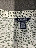 Chaps 100% Polyester Animal Print Silver Short Sleeve Blouse Size XL - photo 7