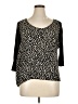 Assorted Brands 100% Viscose Black 3/4 Sleeve Top Size XL (estimated) - photo 1